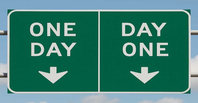 Day one- One Day Sign