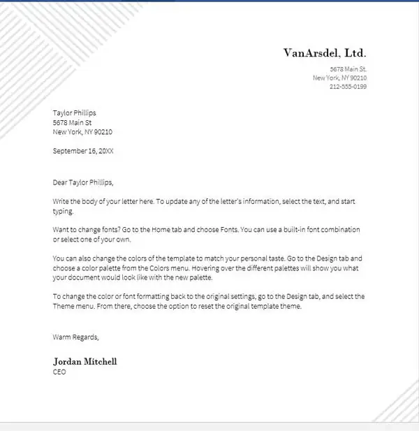 formal letter